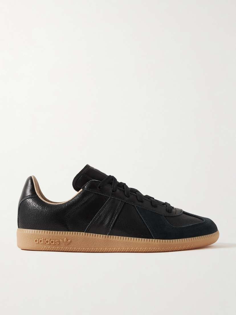 Кроссовки BW Army Lux из потрескавшейся кожи с замшевой отделкой Adidas Originals, черный