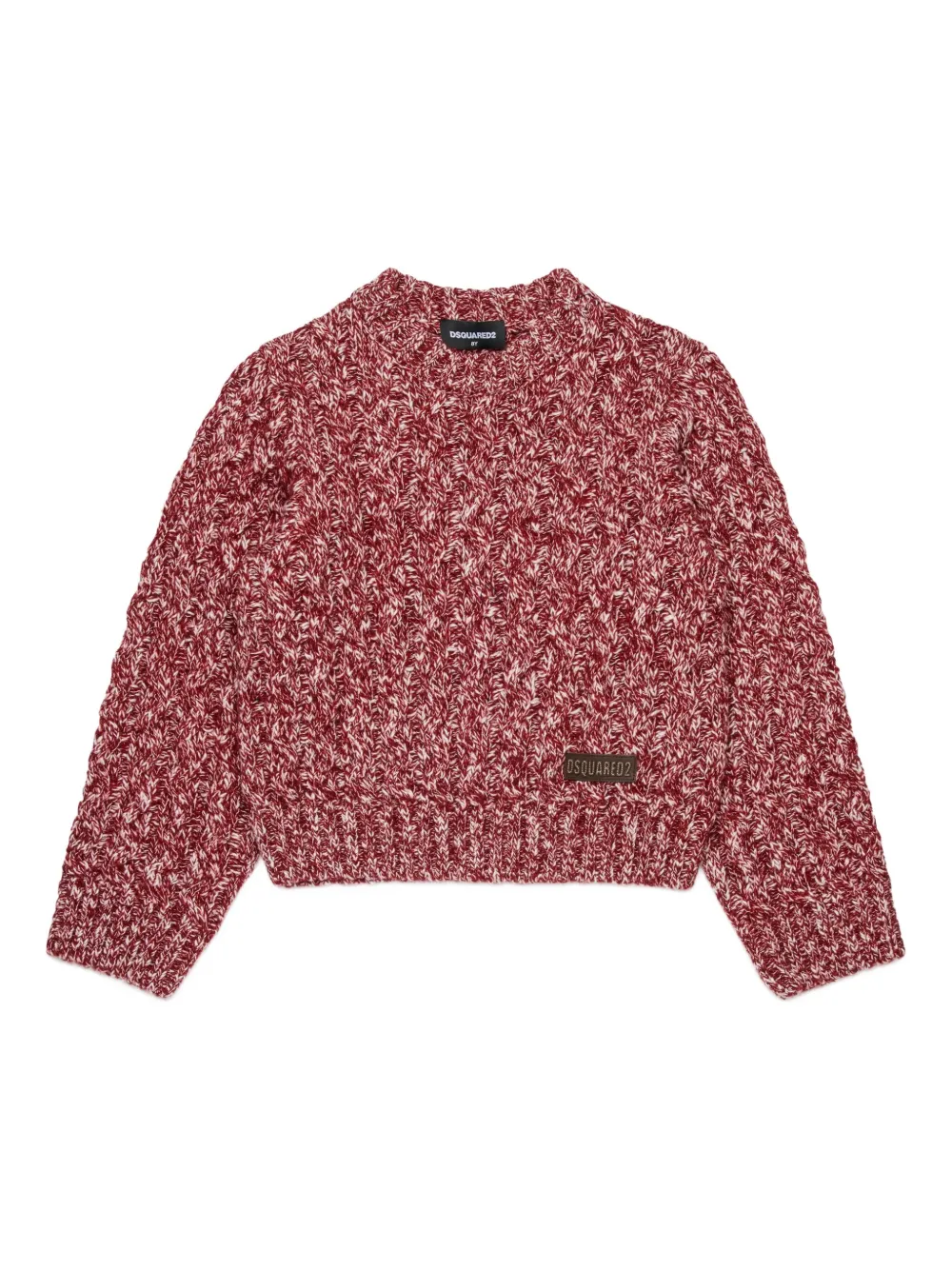 

Свитер фактурной вязки DSQUARED2 KIDS, красный