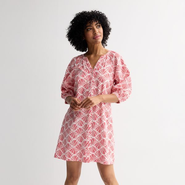 

Миниатюрное платье-футляр с пуговицами спереди Sonoma Goods For Life, цвет red shell print