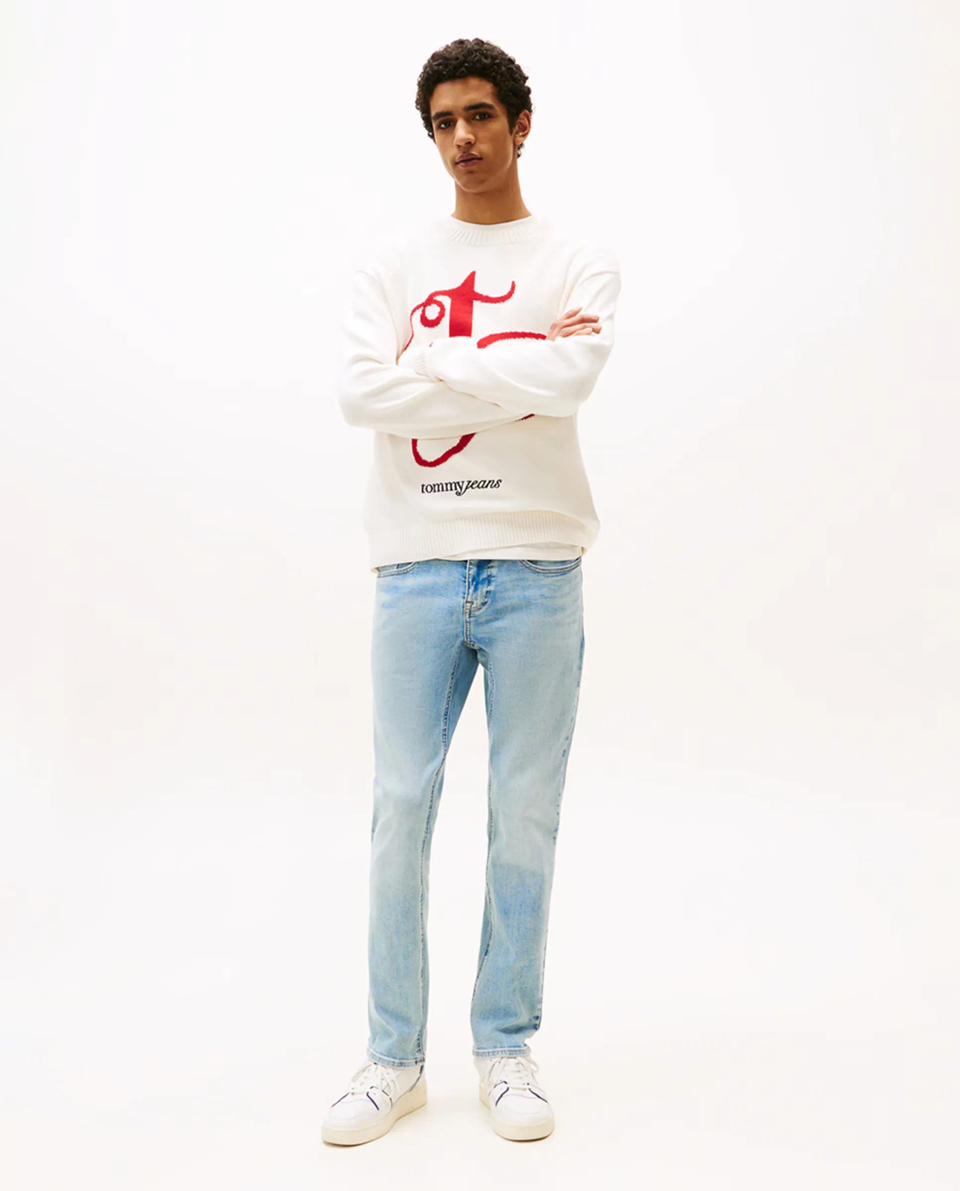 

Мужские джинсы SCANTON slim fit с заниженной посадкой Tommy Jeans, светло-голубой