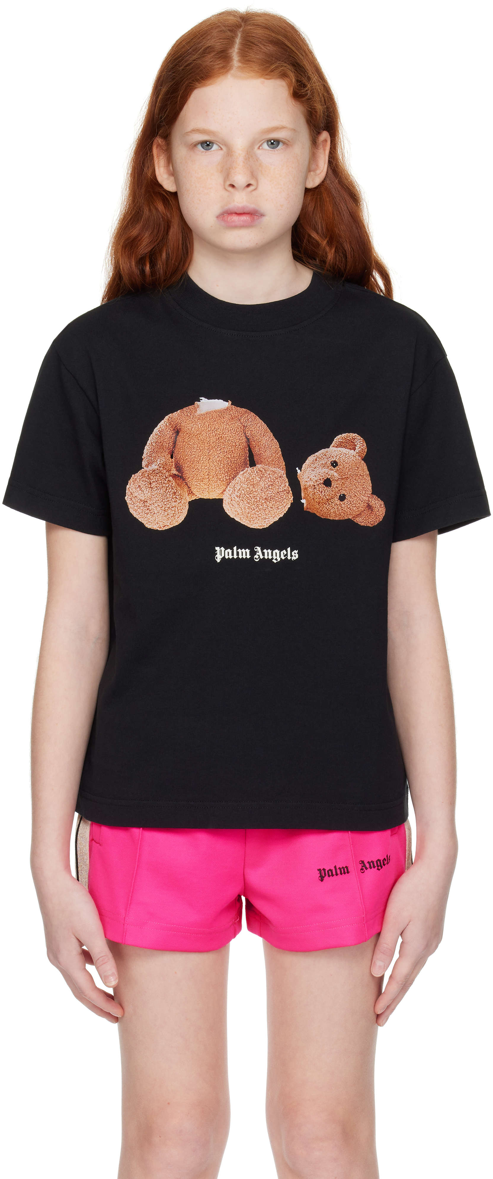 

Детская черная футболка Broken Bear Palm Angels