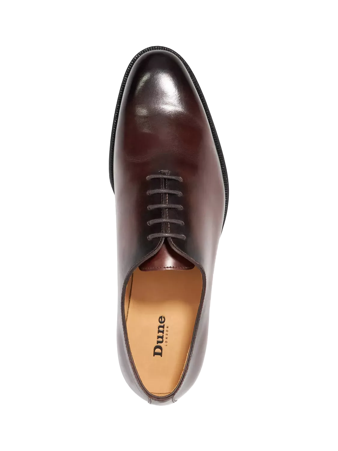 Премиальные туфли Sylvester из натуральной кожи на шнуровке Dune London, Dark Brown — фото 4