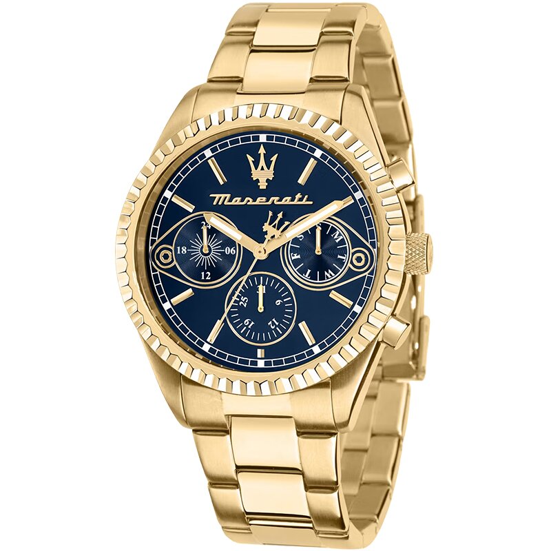 

Maserati Часы Wrist Watch Quartz Movement Steel Stainless Steel Strap 43mm Blue Dial Men's Watch