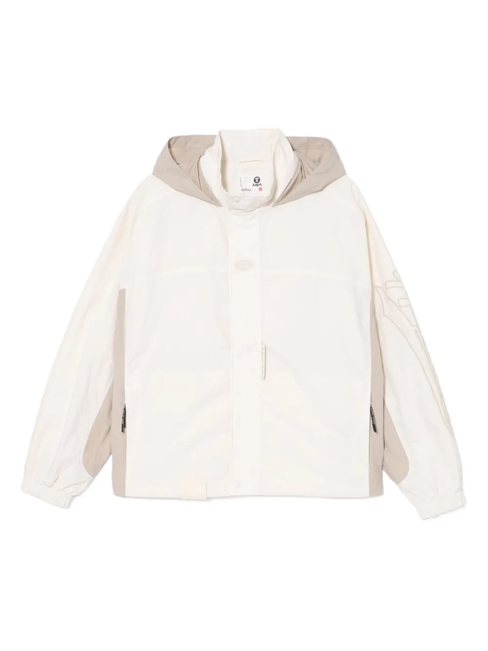 

Куртка с вышитым логотипом AAPE BY *A BATHING APE, нейтральный