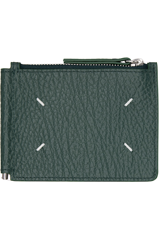 

Maison Margiela Зеленый кошелек с зажимом для денег