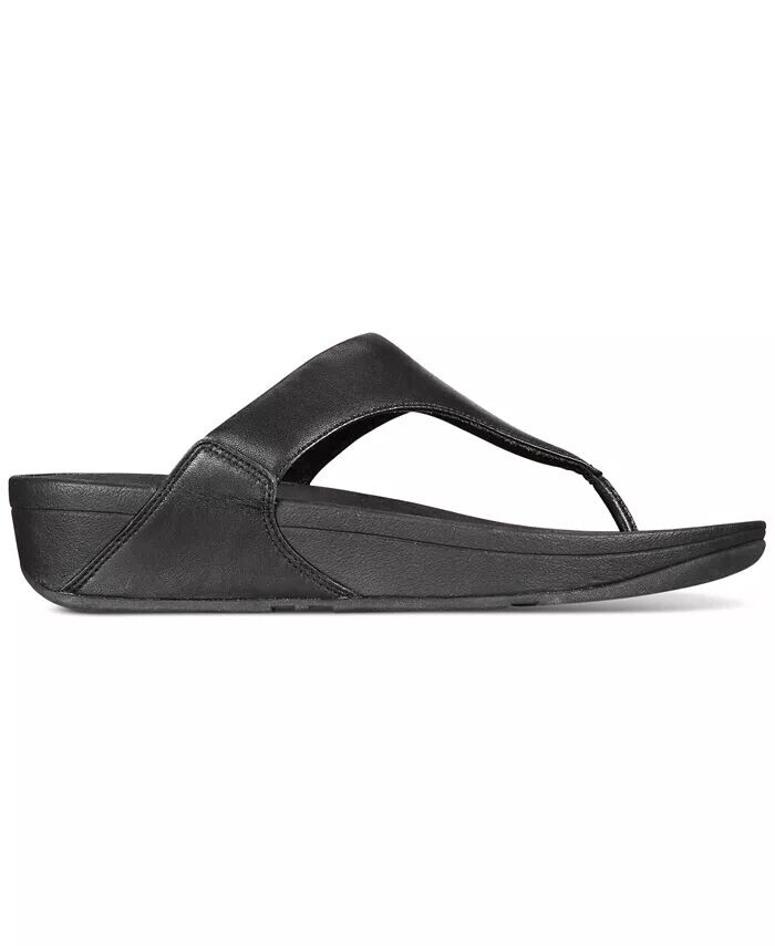 Женские кожаные сандалии Lulu с ремешками на носке FitFlop, черный — фото 2