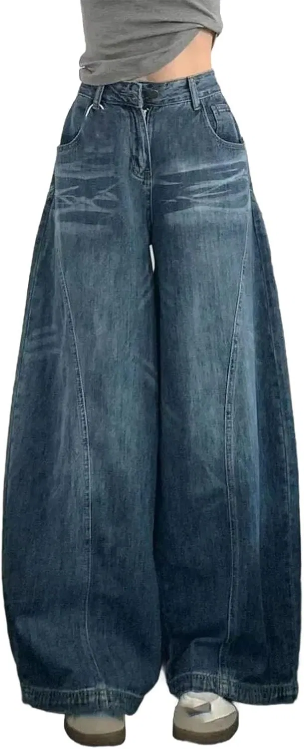 Джинсы свободного кроя, Vintage, синие