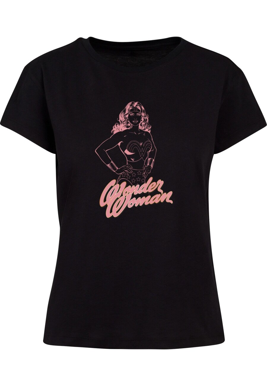 

Рубашка Merchcode Wonder Woman Pink Outline, черный
