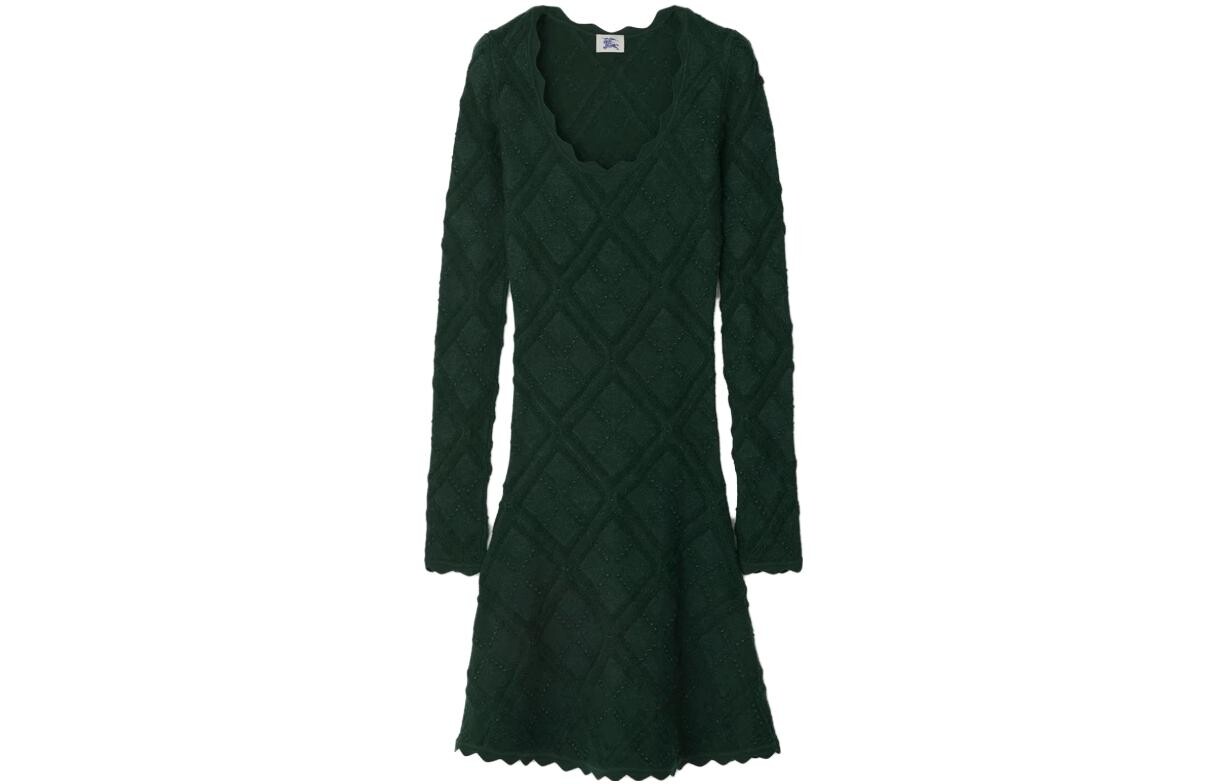 

Платье с длинными рукавами женское, цвет зеленая лоза Burberry