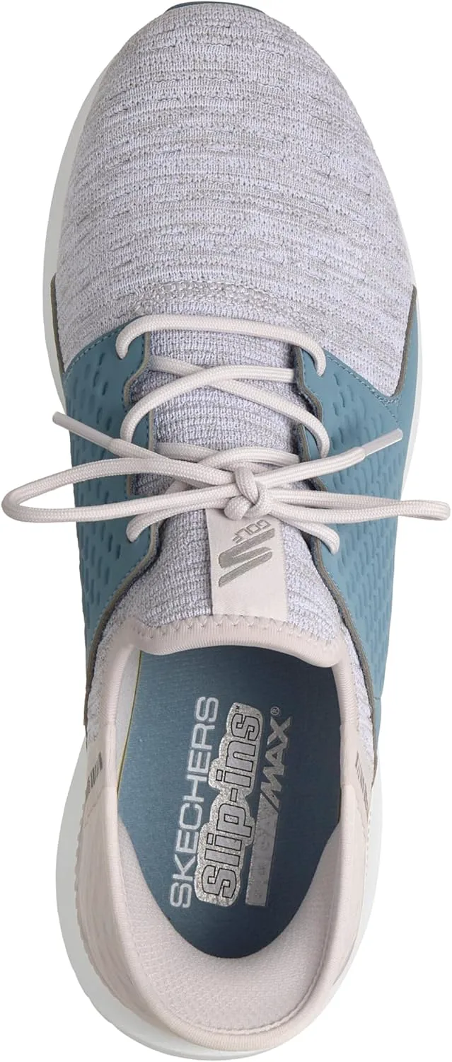Мужские кроссовки для гольфа Skechers Max 2 Rover Relaxed Fit Slip-in, светло-серый/светло-голубой — фото 4