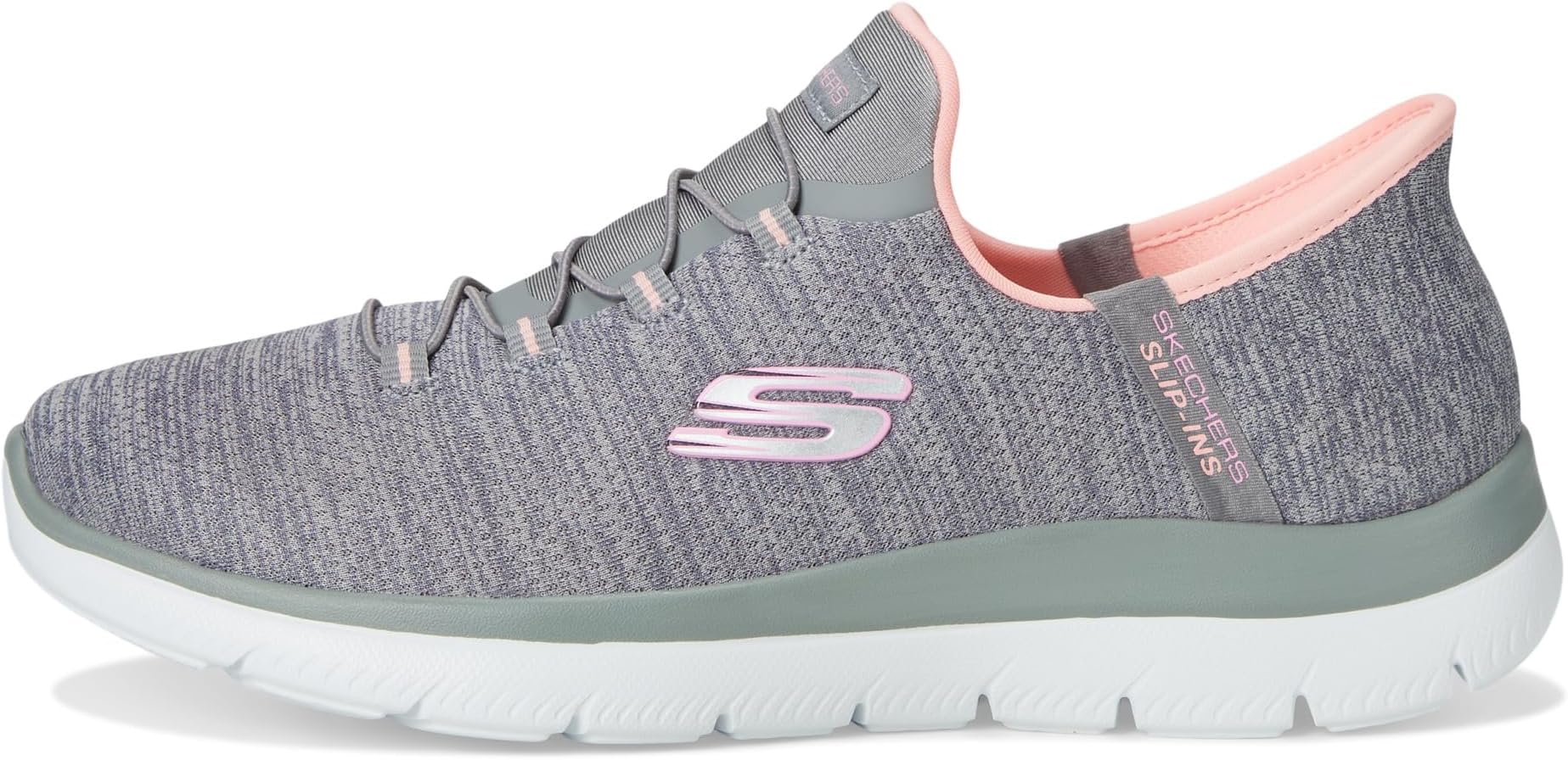 Кроссовки SKECHERS Summits Everyday Set Hands Free Slip-INS, цвет Grey Coral — фото 4
