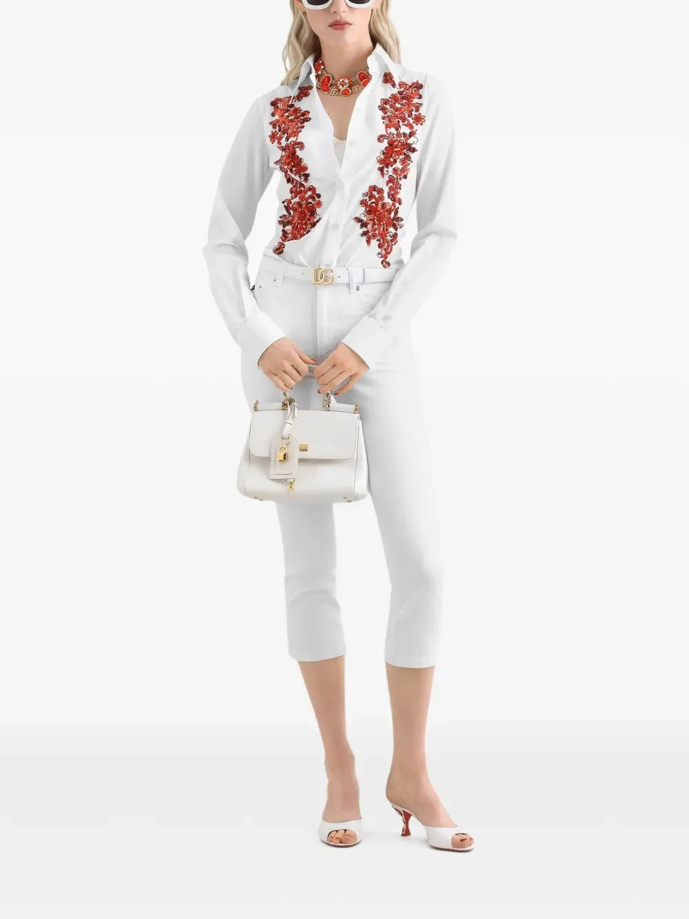 Джинсовые брюки с пятью карманами Dolce & Gabbana, белый — фото 2