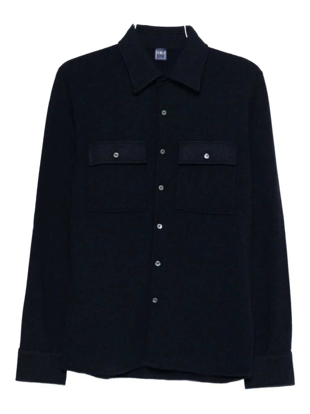 

Кашемировая рубашка-жакет Fedeli, синий