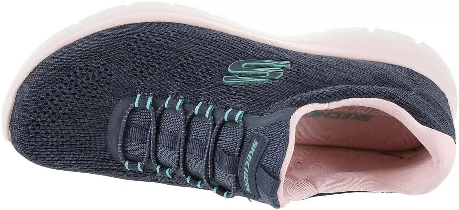Мужские кроссовки Skechers Gowalk Arch Fit, спортивные слипоны, повседневные лоферы для походов, беговые кроссовки, темно-синий/розовый/бирюзовый — фото 4