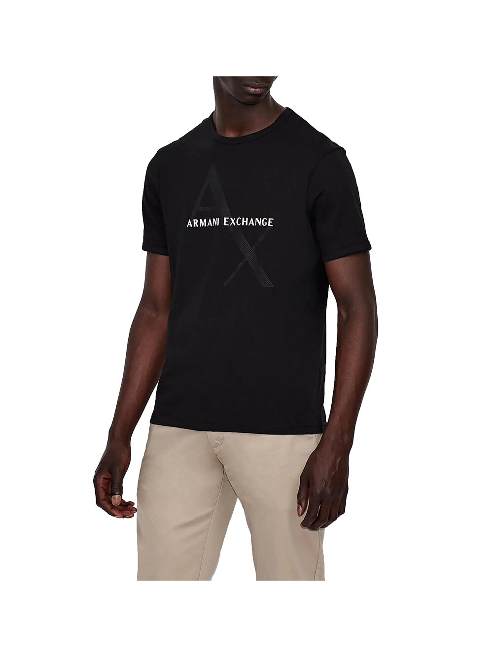 

Черная мужская футболка Armani Exchange