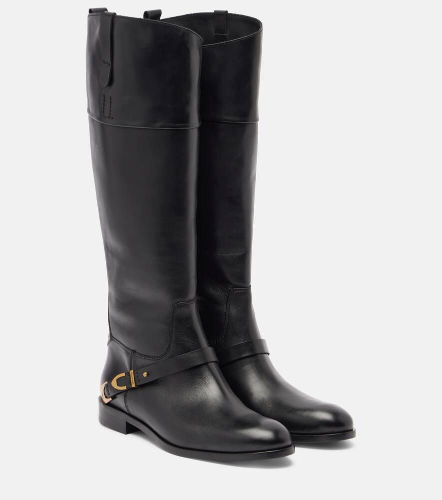 Ботинки Charlie из кожи до колена Golden Goose, Black
