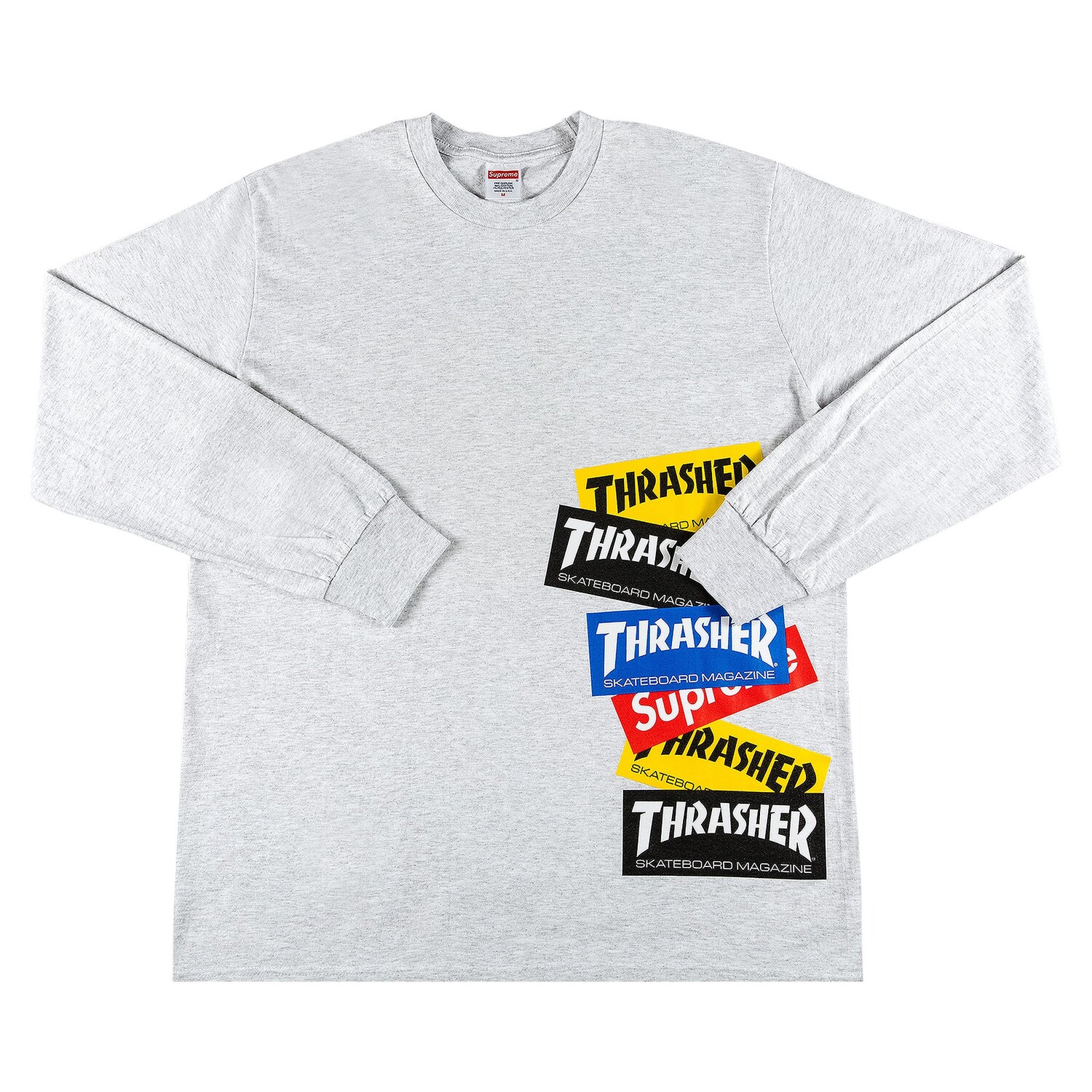 

Футболка с длинными рукавами и логотипом Supreme x Thrasher, Ash Grey