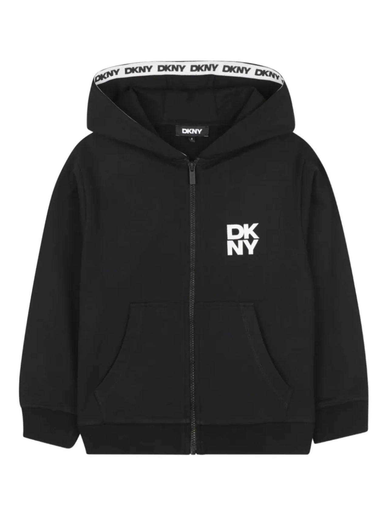 

Dkny Kids худи на молнии с логотипом, черный