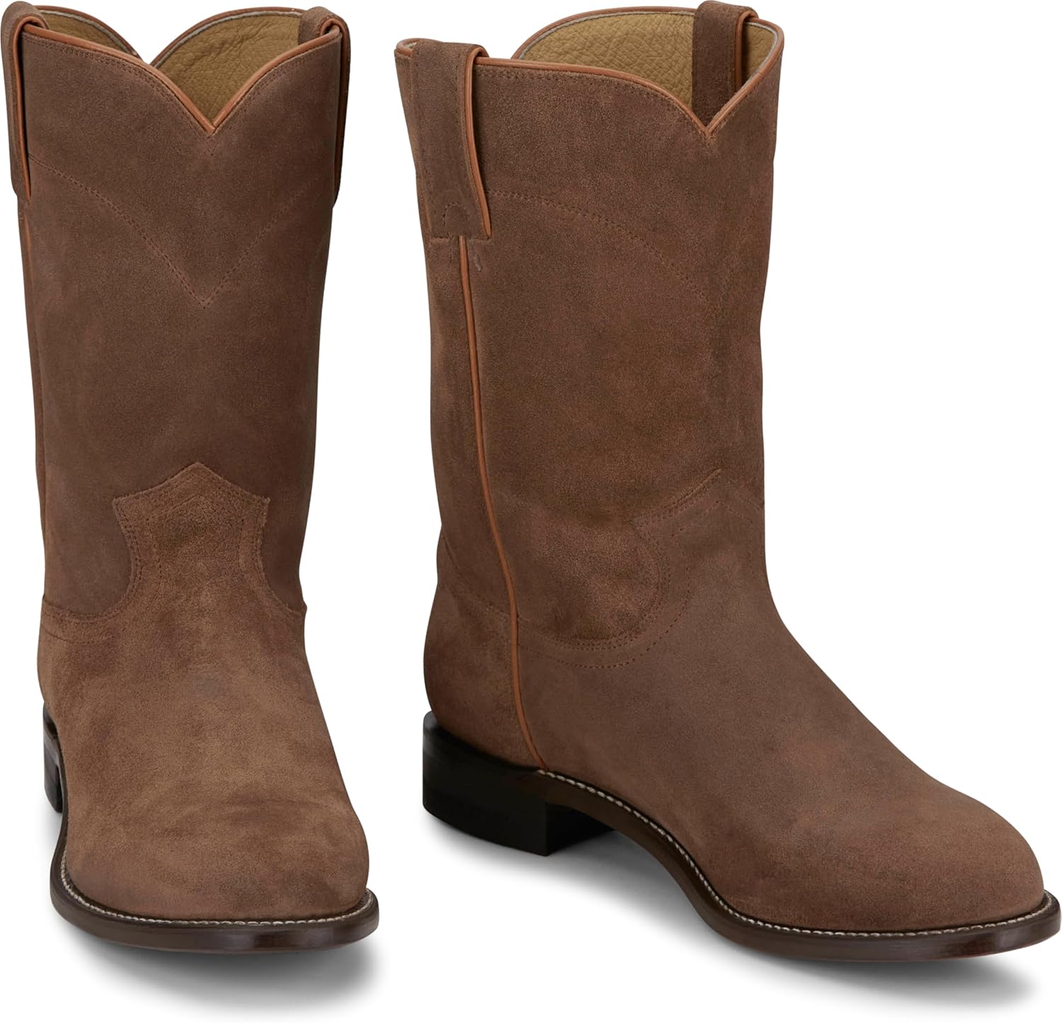 Мужские вестерн-сапоги Justin Wes 10 Suede Roper - прочная обувь для ежедневного комфорта и классического ранчо-стиля, Butterscoth — фото 2