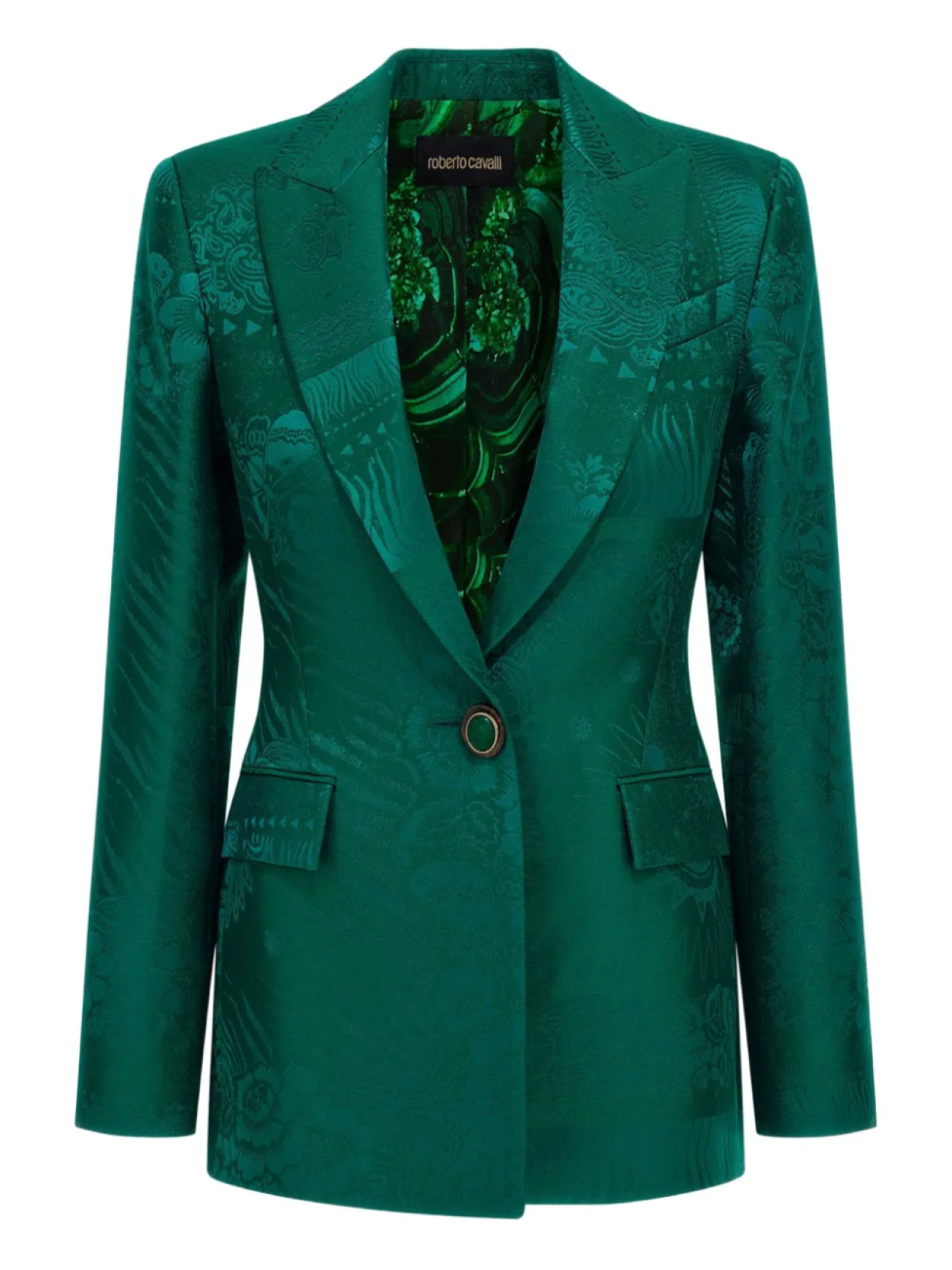 

Roberto Cavalli жаккардовый пиджак с узором, зеленый