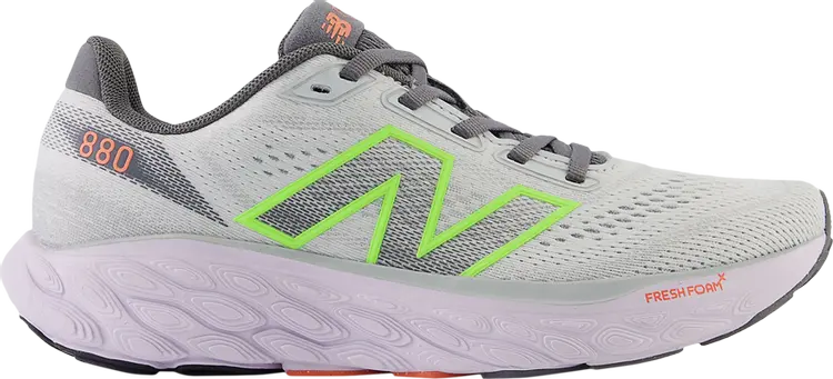 

Кроссовки Wmns Fresh Foam X 880v14 2E Wide 'Grey Matter Bleached Lime Glow', серый