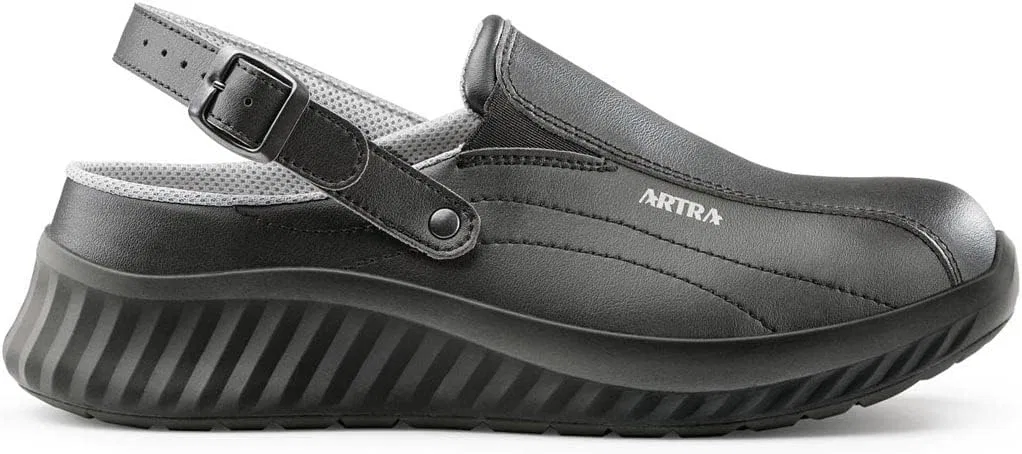 Рабочие ботинки Artra Arva 6017, нескользящие сабо для работы в сфере общественного питания, кейтеринга, кухни и рукоделия, со стальным защитным носком, Black