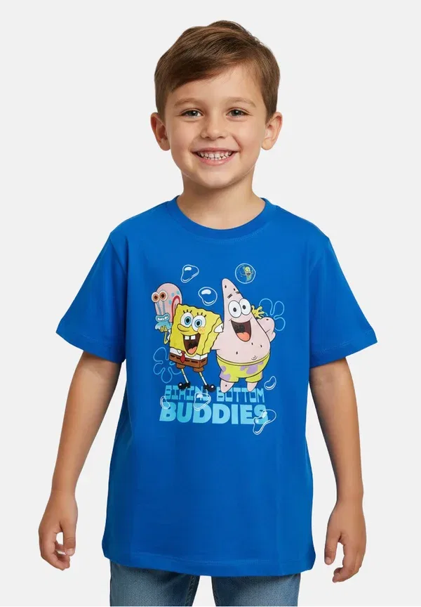 Футболка Schwammkopf t-shirt fun shirt oberteil kurzärmlig print t-shirt Spongebob, синий
