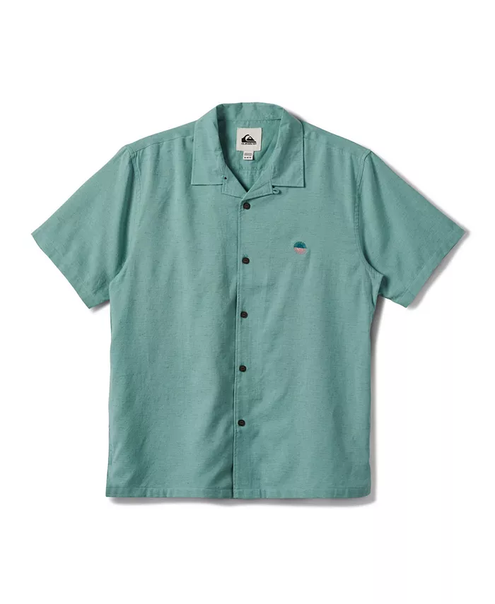 

Мужская рубашка Flecky Island из ткани в рубчик Quiksilver, зеленый