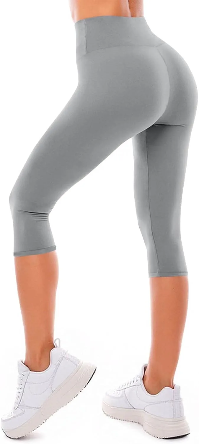 

Йога-штаны женские Bootcut Capri с контролем живота GOHRSHA