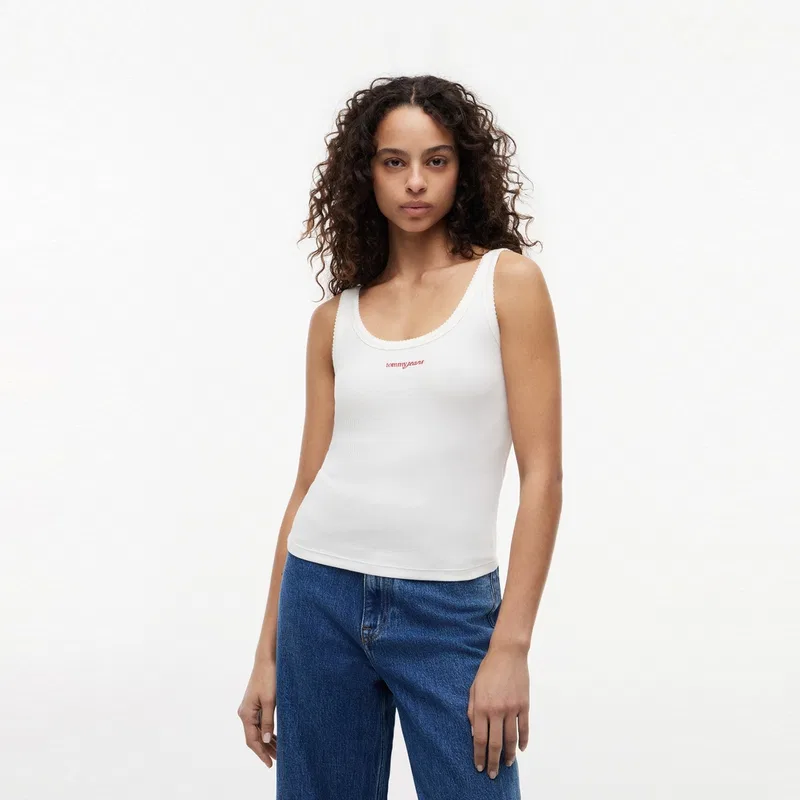 Топ-камисол Tommy Hilfiger белый — фото 4