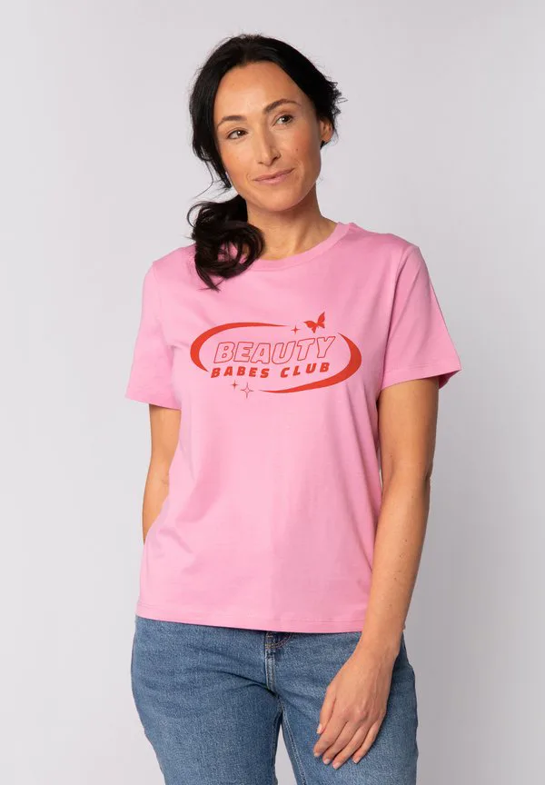 

Футболка с принтом "клуб красавиц" Watapparel, Bubble Pink, Розовый, Футболка с принтом "клуб красавиц" Watapparel, Bubble Pink