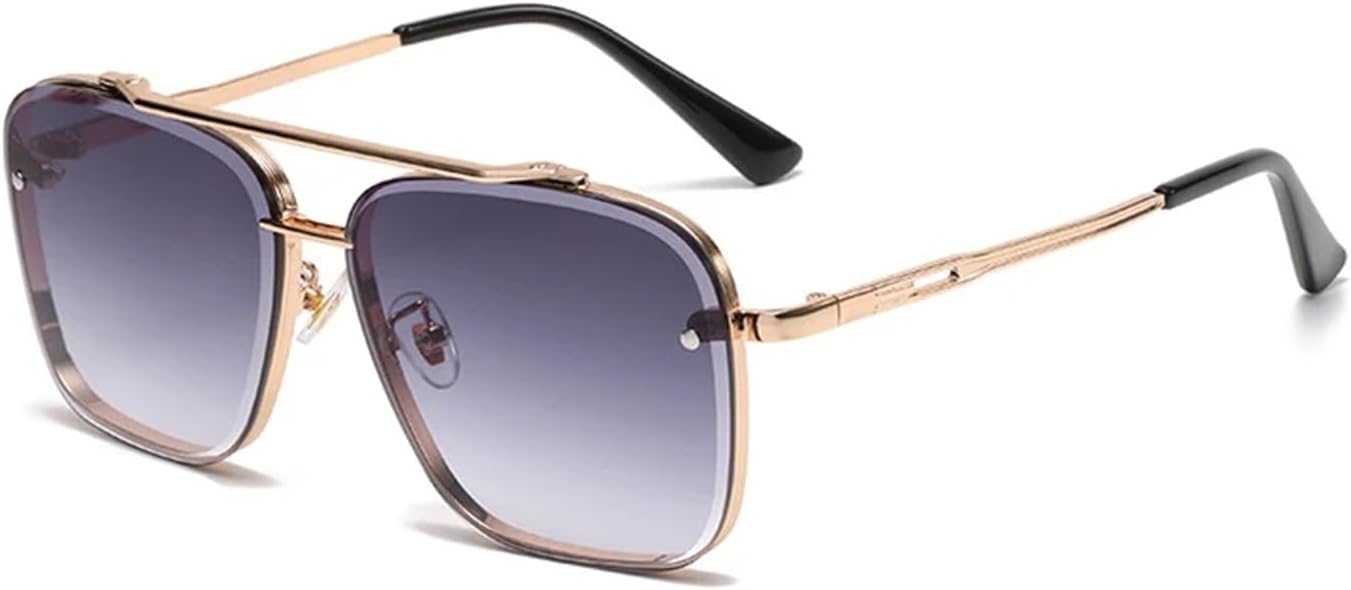 

Новые солнцезащитные очки с градиентным переходом цвета для мужчин и женщин, модные, с металлической крупной оправой, фирменный дизайн, роскошный стиль YCMGBH, As Picture