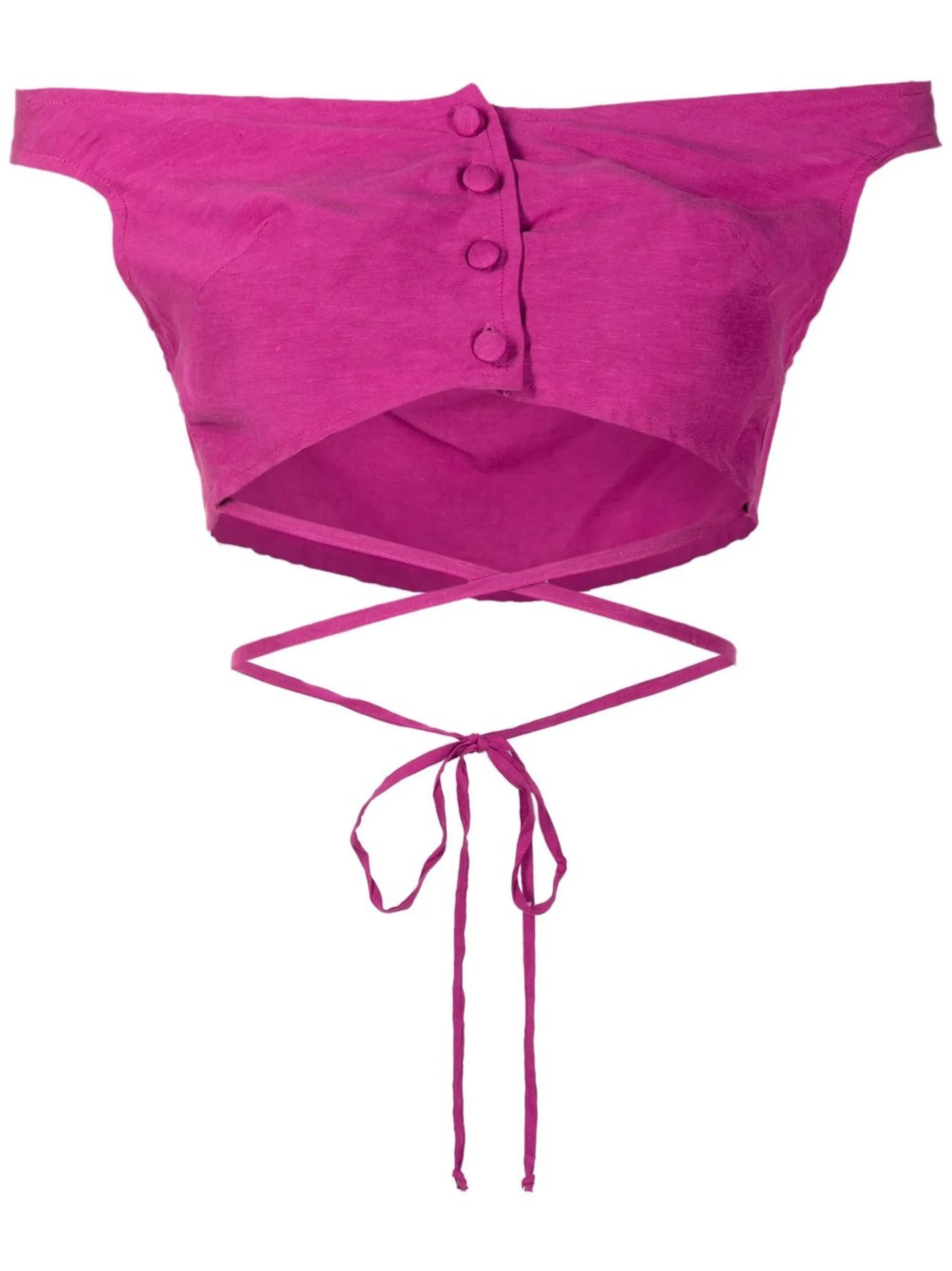 

Укороченная блузка с открытыми плечами Amir Slama, фиолетовый