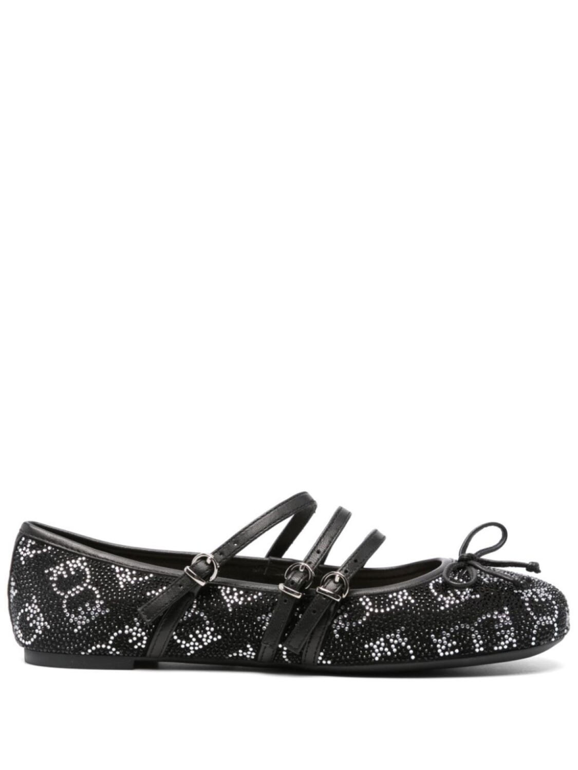 Балетки PINKO, украшенные кристаллами, черный