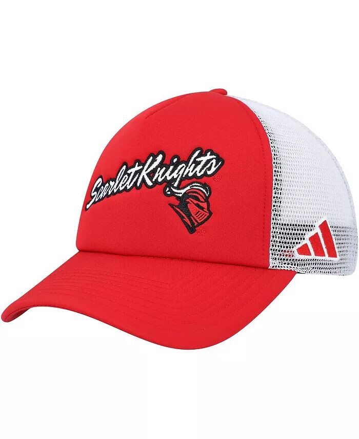 

Мужская кепка Scarlet Rutgers Scarlet Knights Script Trucker Snapback Adidas