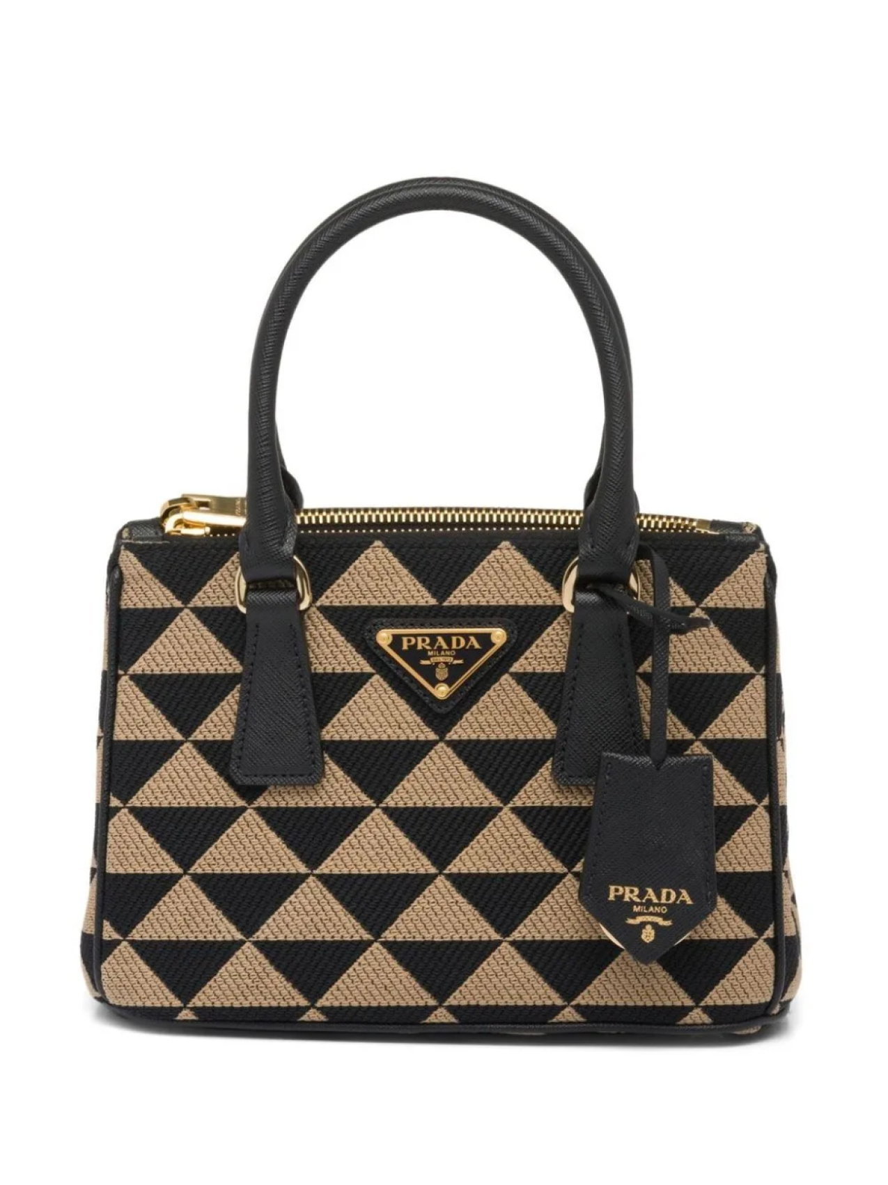 

Мини-сумка Symbole с вышивкой Prada, черный