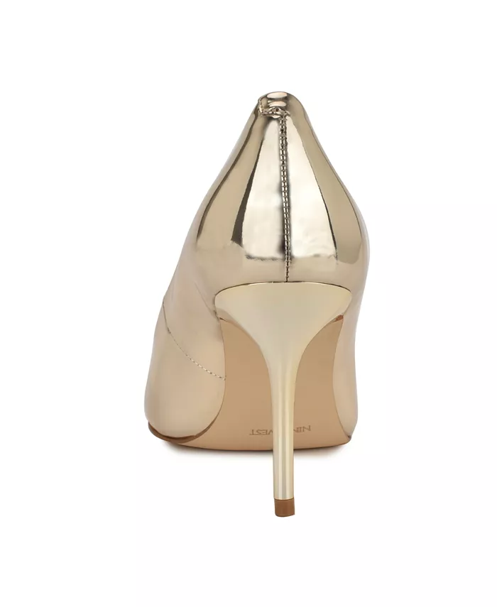 Женские слипоны на шпильке Princesa Nine West, золотой — фото 3
