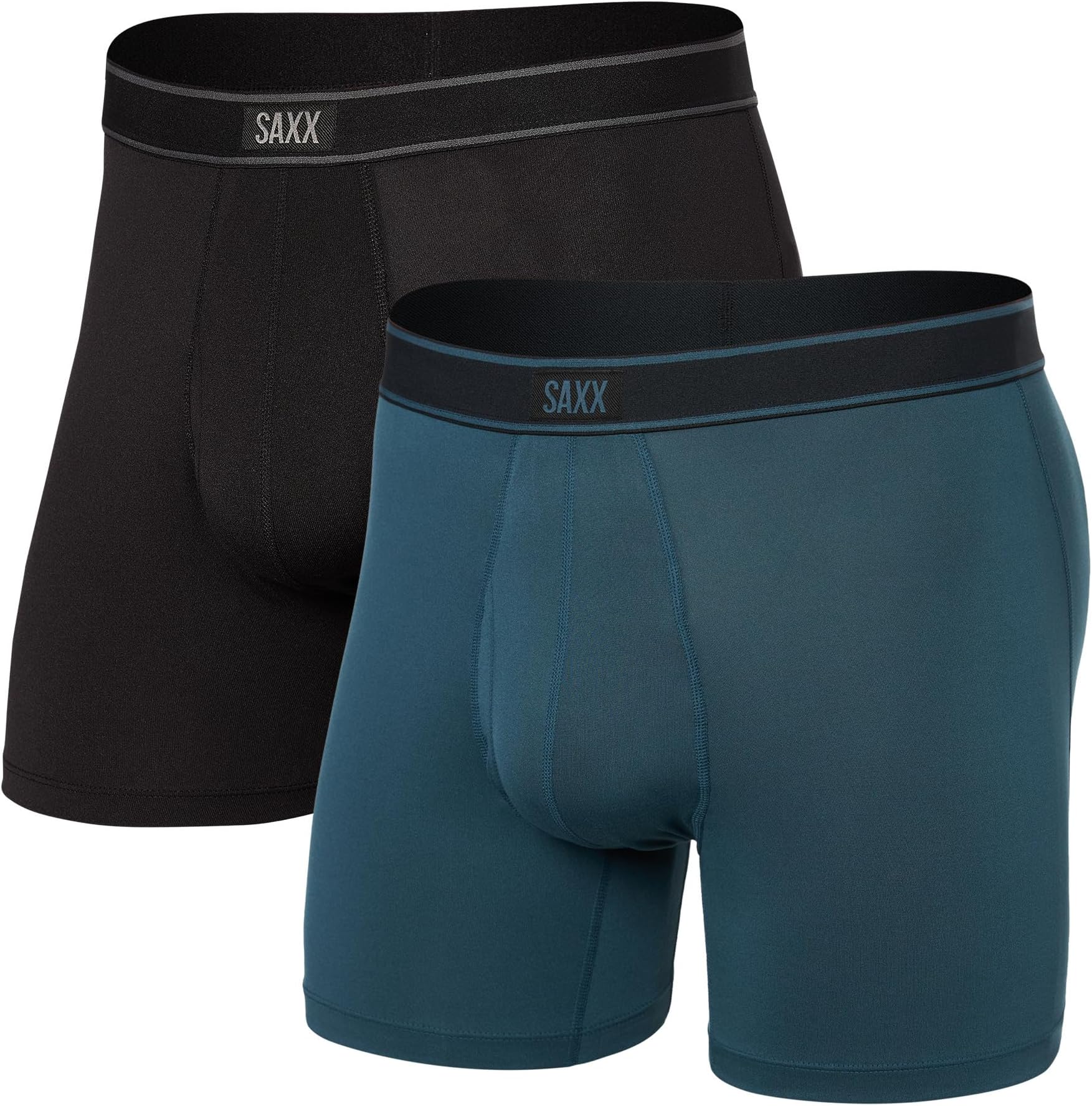 

Боксеры SAXX UNDERWEAR Daytripper Boxer Brief Fly 2-Pack, цвет Storm/Black