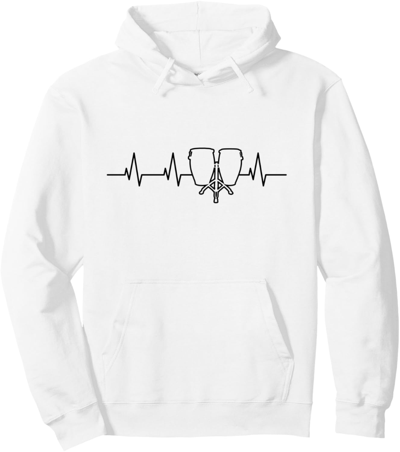 

Музыкальный инструмент бонго, сердцебиение, игрок в бинго, барабанщик бонго, толстовка Bongo Player T-Shirt, белый