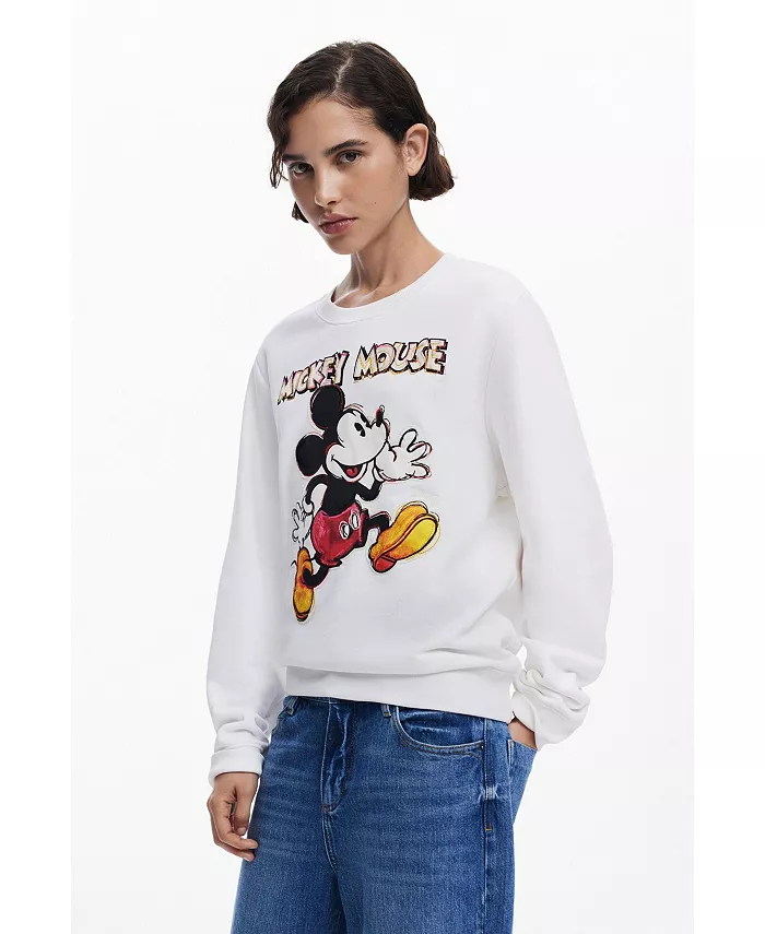 

Женская толстовка с Микки Маусом Desigual, коричневый/бежевый