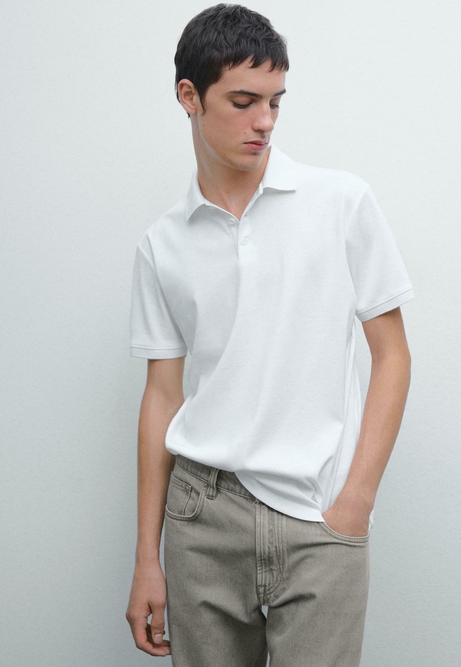 

Поло Massimo Dutti SHORT SLEEVE POLO NECK, White