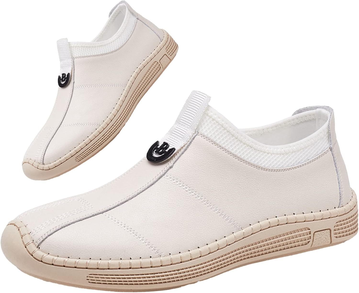 

Мужские кожаные лоферы на ручной строчке, модные ботинки-чукка из телячьей кожи до щиколотки с термальной бархатной подкладкой и невидимым увеличением роста Angrymonkey, белый