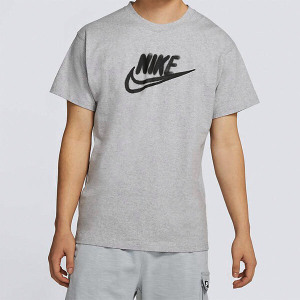 Футболка с граффити-логотипом и коротким рукавом Nike, серый — фото 4