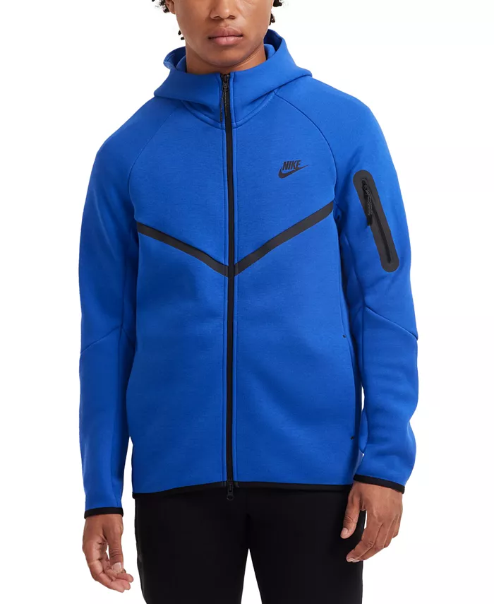 

Мужская худи Tech Fleece с молнией и логотипом Windrunner Nike, синий