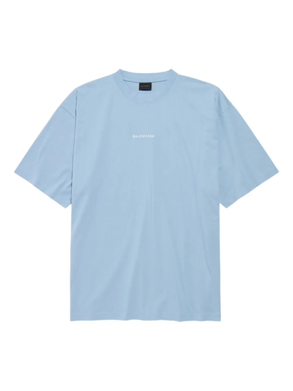 

Футболка с вышитым логотипом Balenciaga, синий