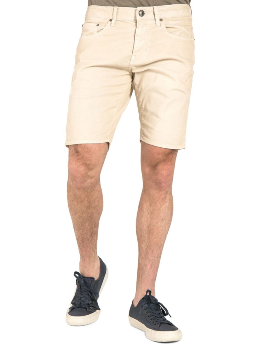 

Вельветовые шорты Rustic Cordour средней посадки с плоским передом Stitch's Jeans, цвет Bone