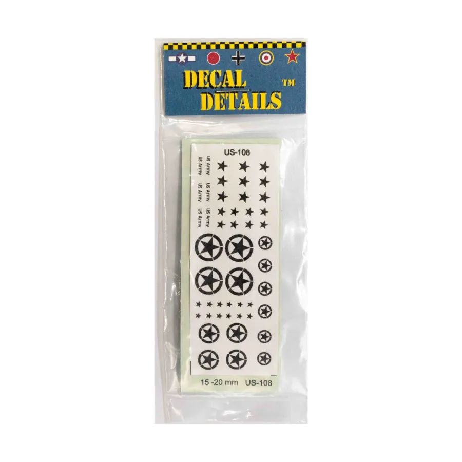 

Американские звезды - черный трафарет, Historical Miniature Decals