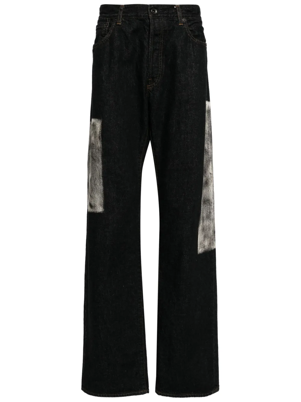 

Прямые джинсы со вставками Yohji Yamamoto, черный