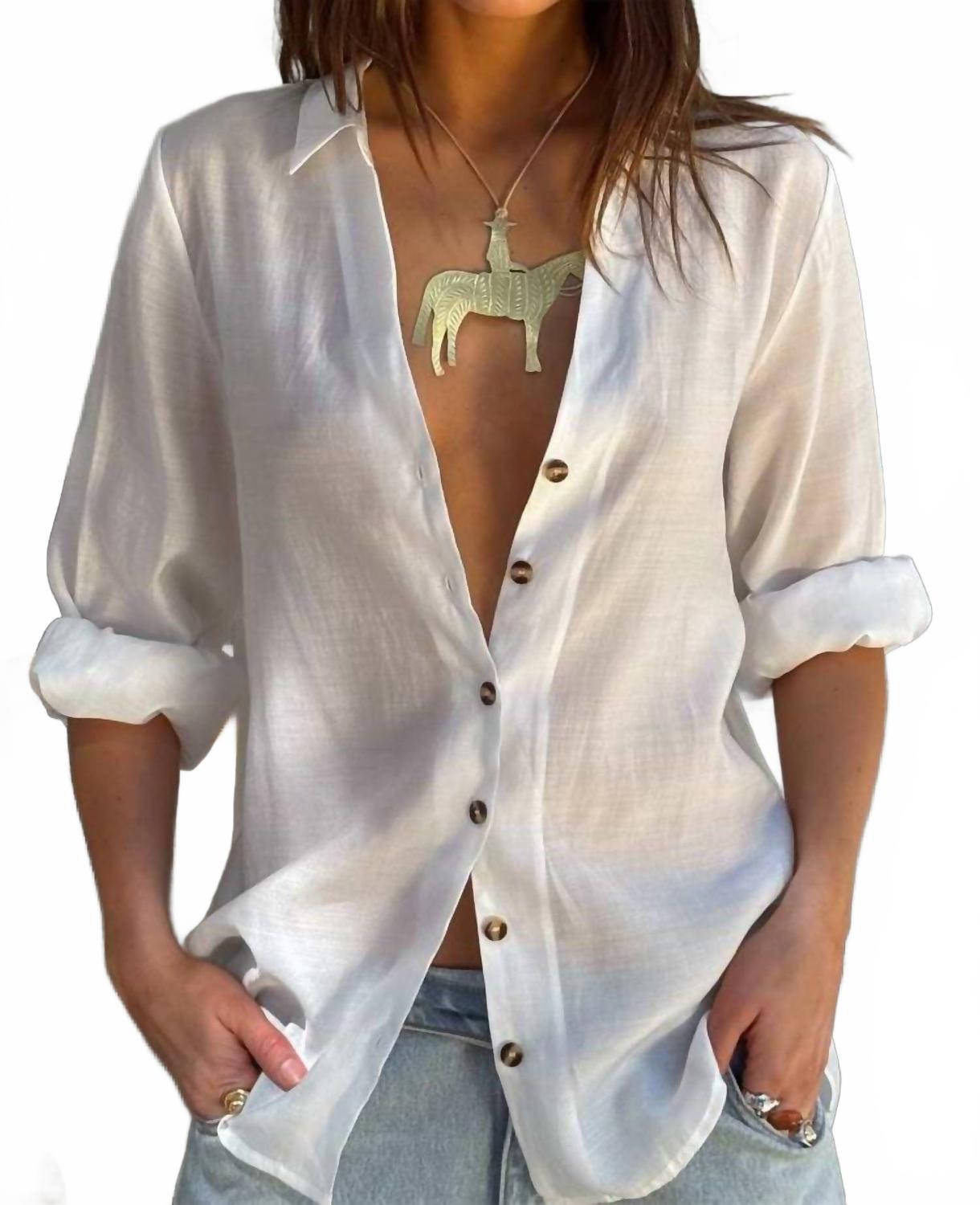 

Любовный замок Майли рубашка плюс в белом цвете Never fully dressed