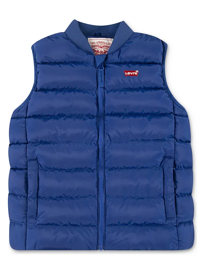 Стеганая жилетка с воротником-стойкой Levi's Kids, синий